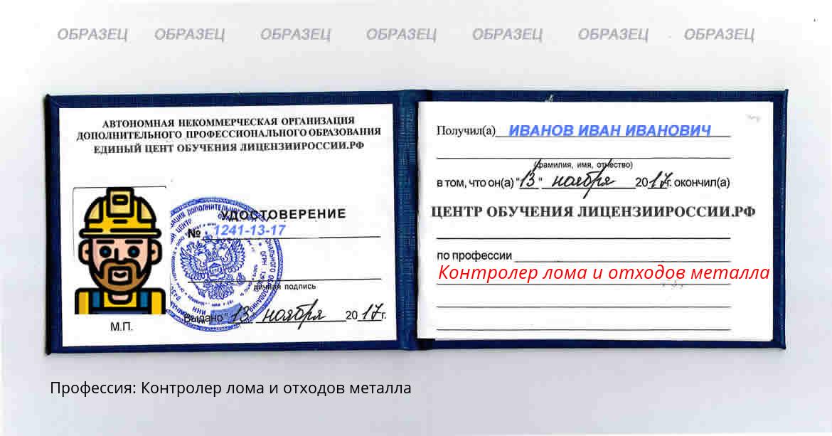 Контролер лома и отходов металла Новомичуринск